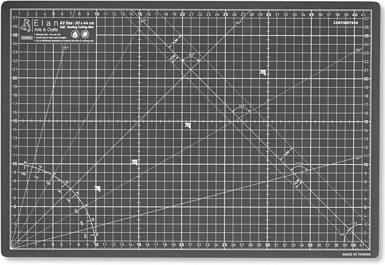Cutting Mat A3 Black and Taupe, 5-Ply Craft Mat, Self Healing Cutting Mat  18X12, Craft Cutting Board, Art Mat, Imperial Sewing Mat, Quilting Mat,  Hobby Mat, for Sewing, Quilting Supplies